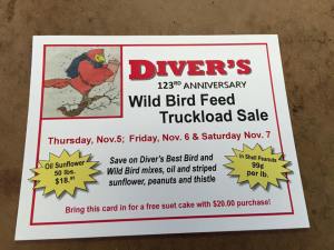 Diver's Truckload sale postcard 2015